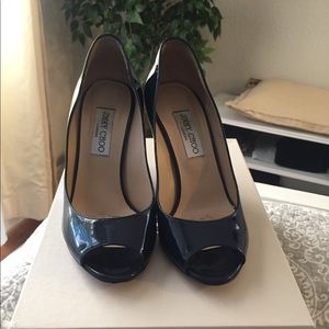 Navy Jimmy Choo Wedges